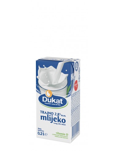 Dukat trajno mlijeko, 2,8 % m.m., 0,2 l