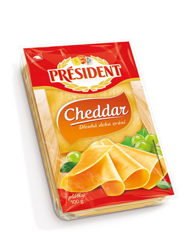 President Cheddar, narezan, 100 g