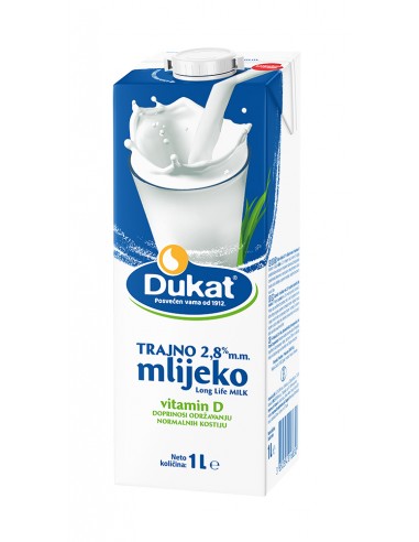 Dukat trajno mlijeko, 2,8 % m.m., 1 l