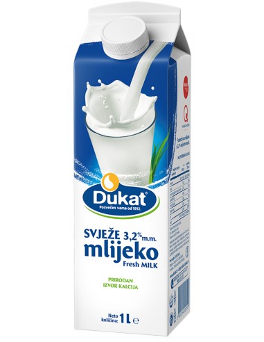 Dukat svježe mlijeko, 3,2 % m.m., 1 l